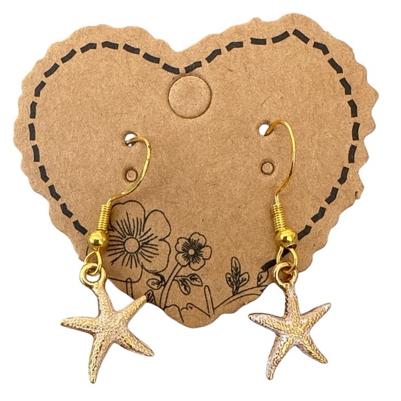 Brighton Gold Tone Starfish Dangle Earrings, NWT, Brighton Women’s Earrings - Picture 1 of 4